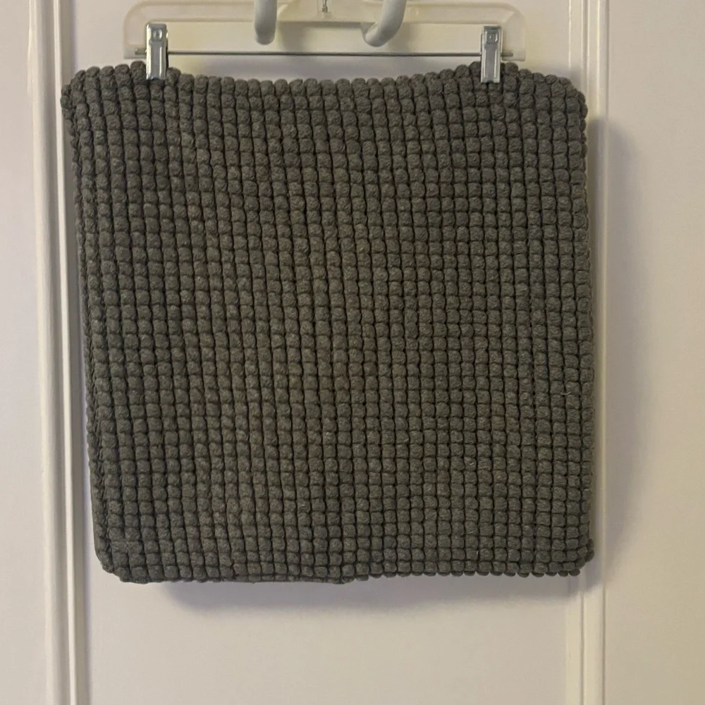 Banana Republic Gray Ribbed Wool Pencil Accent Pillow Case